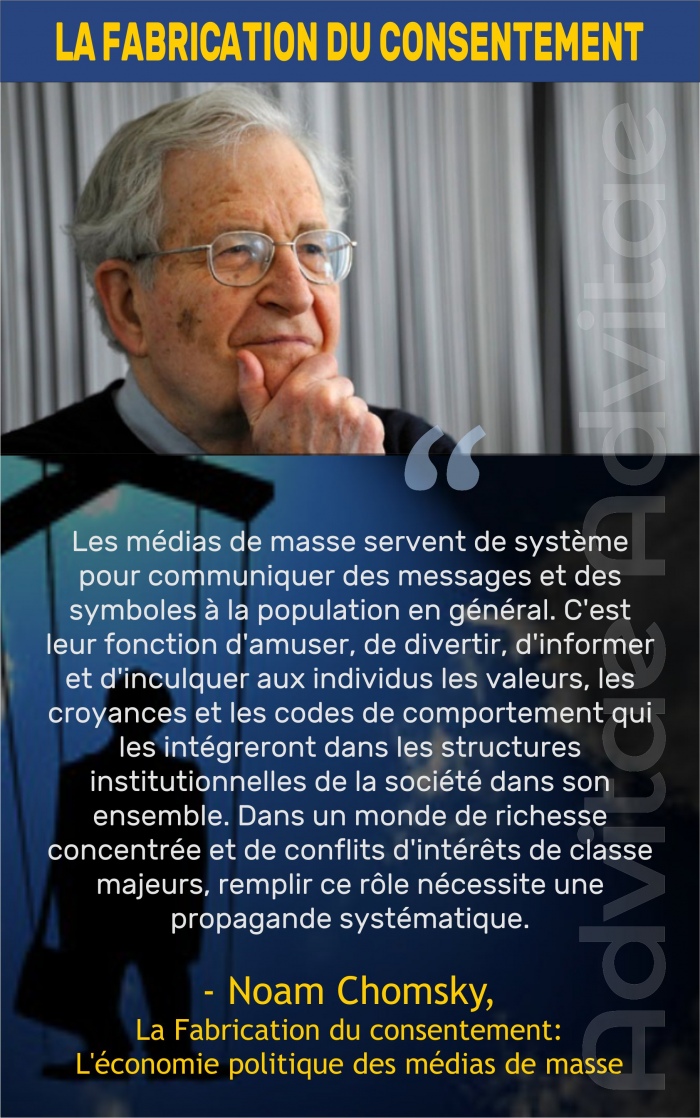 Chomsky: Les mdias de masse servent de systme pour inoculer des croyances et des codes de conduite dans la population par la propagande