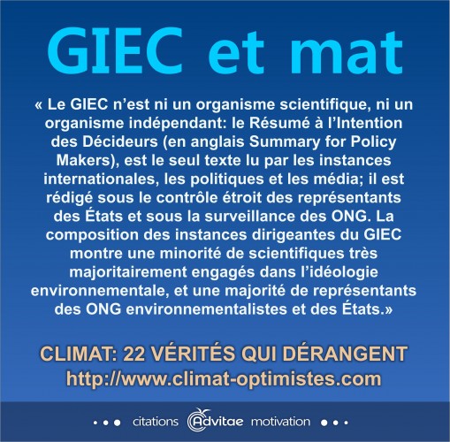 Le GIEC nest ni un organisme scientifique, ni un organisme indpendant