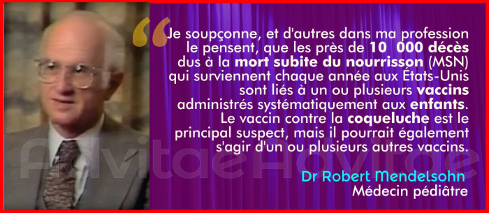 Mendelsohn : Je soupçonne que 10 000 décès dus au syndrome de la mort subite du nourrisson (MSN) par année sont causés par les vaccins infantiles