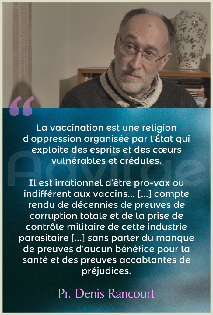 Rancourt: La vaccination est une religion d’oppression organisée par l’État qui exploite des esprits et des cœurs vulnérables et crédules.